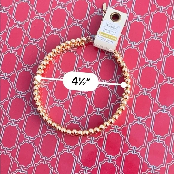 Anthropologie Gold Beaded Necklace - Picture 2 of 11